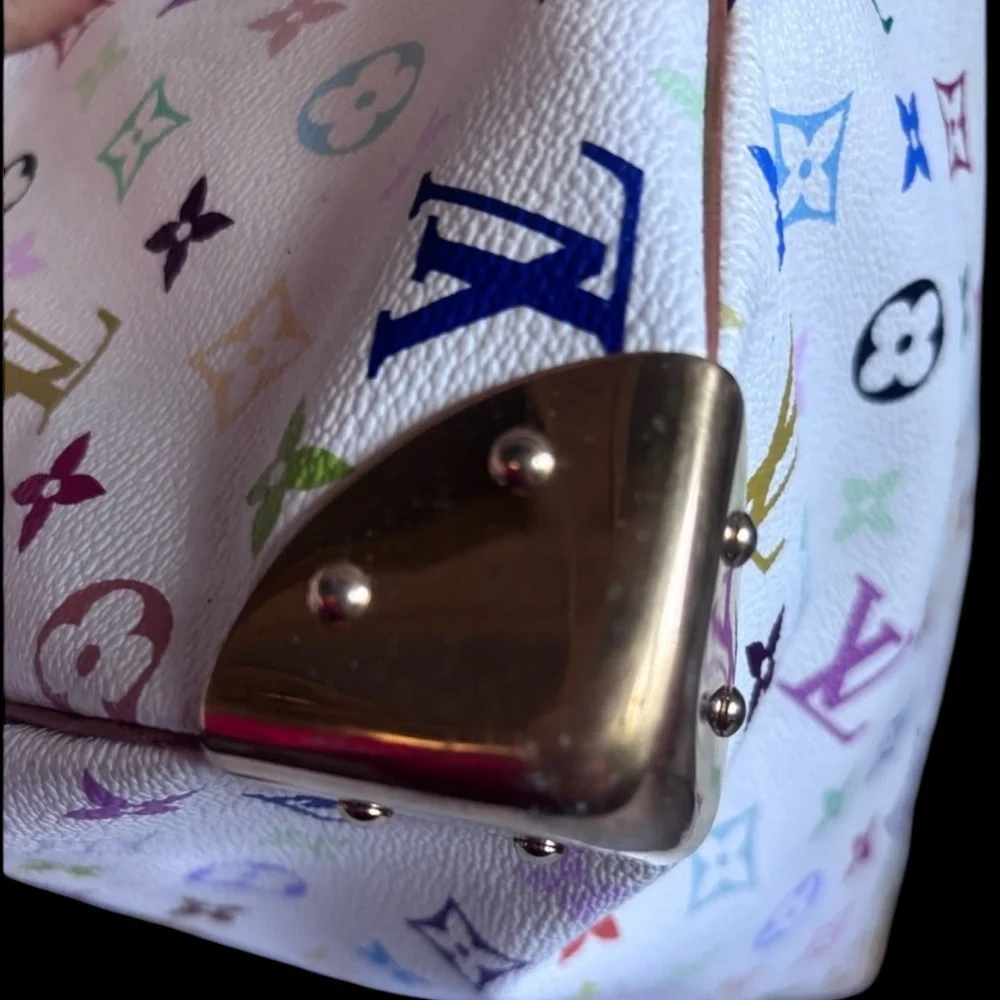 Louis Vuitton Vintage Murakami White Multicolor Monogram Speedy Bag - Picture 8 of 9